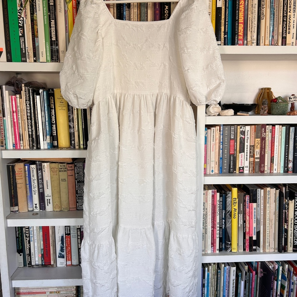 A BRONZE AGE White Puff-Sleeve Maxi Dress - Picture 6 of 8